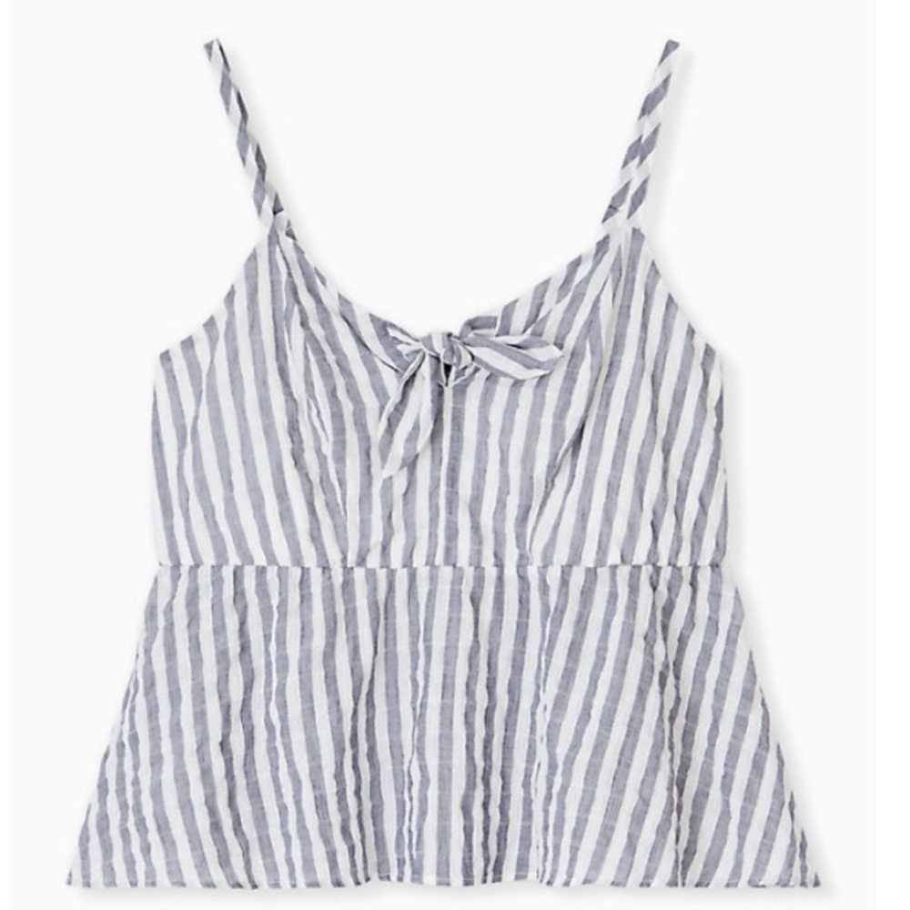 NWT Torrid Plus Striped Peplum Tank